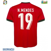 Portugal Nuno Mendes #19 Hjemmedrakt EM 2024 Kortermet